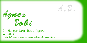 agnes dobi business card
