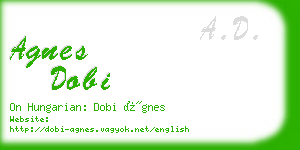 agnes dobi business card